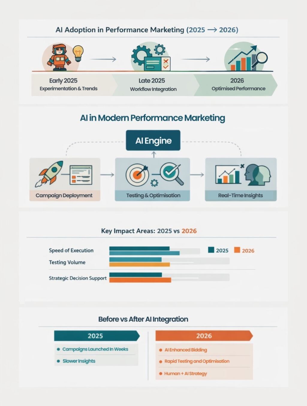 AI adoption in paid performance marketing 2025 to 2026.